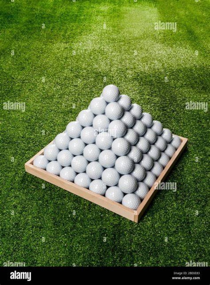 How many golf balls are in a pyramid?